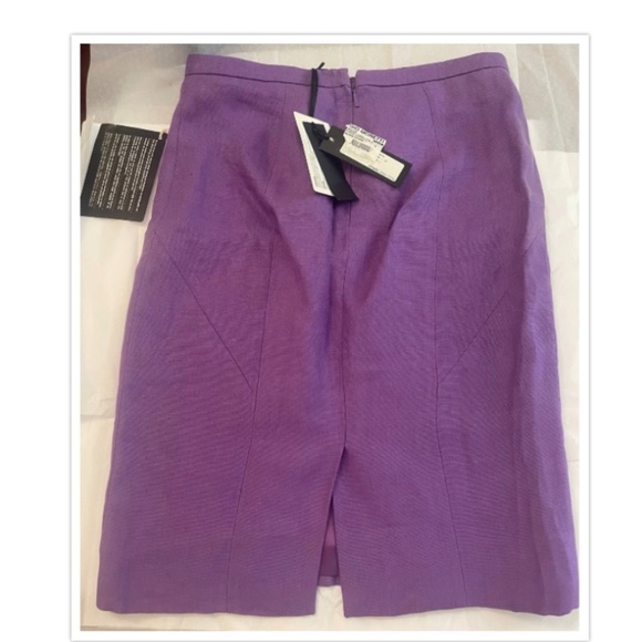 NWT! Versace Hemp Skirt IT 42 Gianni Versace Inside Label PURPLE Pencil MEDUSA - Picture 5 of 16